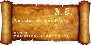 Marschalek Bonifác névjegykártya